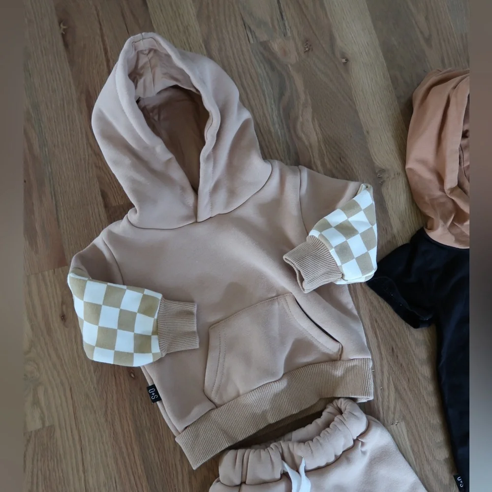 Olive + Scout Stylish Sweat Set & Hooded Onesie 6-12M - Picture 2 of 5